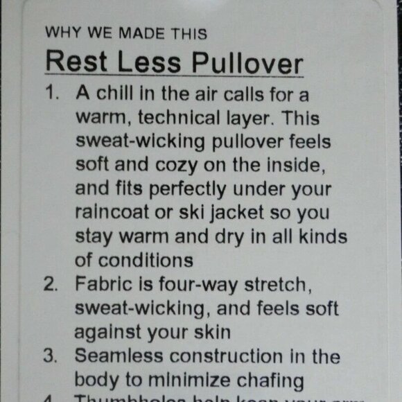 NWT LULULEMON Black White Textured Brushed Soft LS Rest Less Pullover Top 4 - Picture 7 of 7